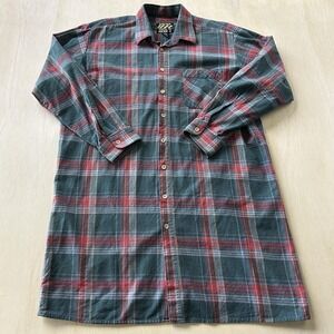 Vtg Big Rock Canyon Shirt Mens XL Green Plaid Long Sleeve Button Up Flannel
